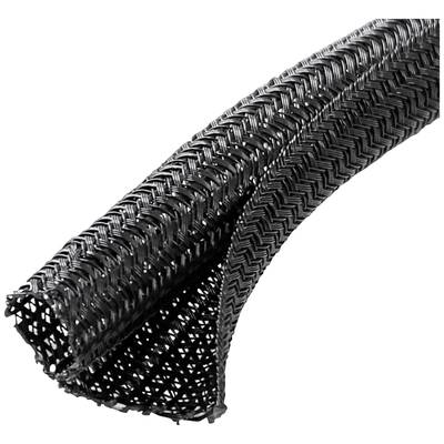 Quadrios 22CA165 22CA165 Braided hose Black Polyester 13 up to 14 mm Sold per metre