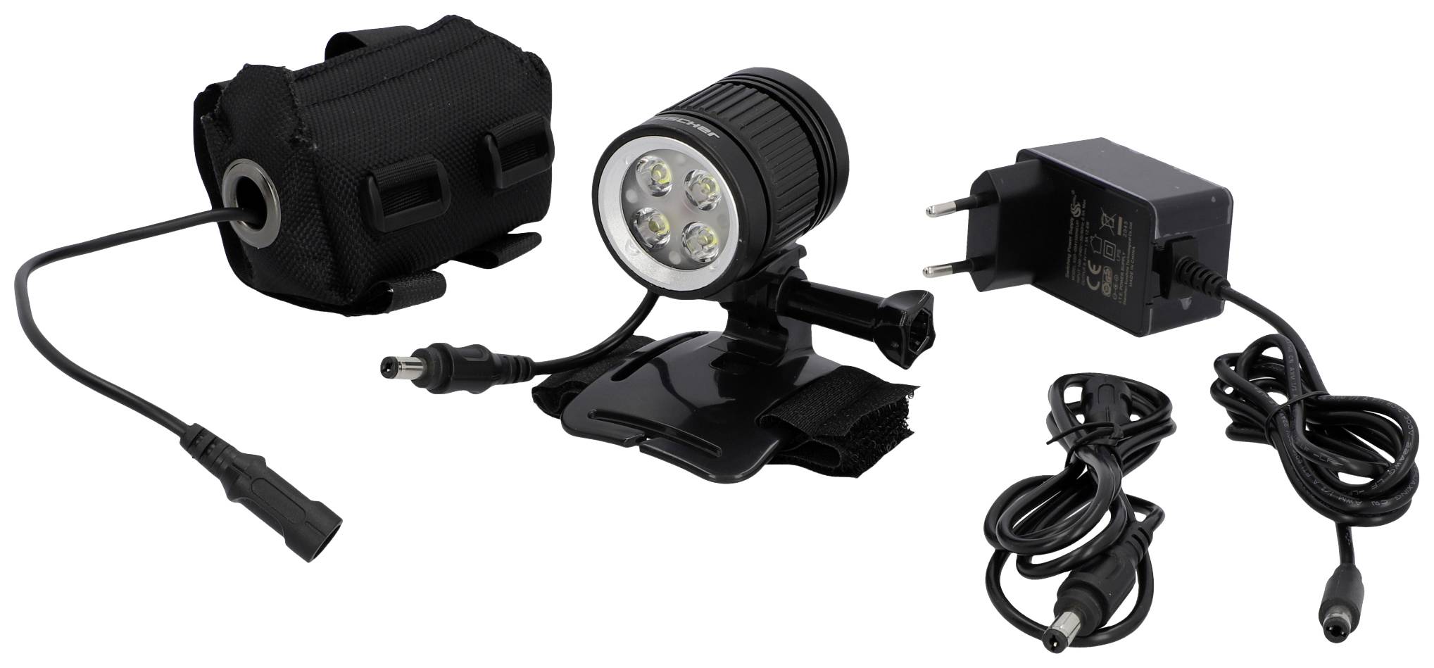 FISCHER FAHRRAD Bike headlight H1600 rechargeable Black-1