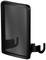 A black microphone pop filter with a circular mount to reduce plosive sounds when speaking or singing.