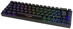 DELTACO GAMING DK440R Wireless, Bluetooth®, Corded Gaming keyboard German, QWERTZ Black Backlit, Switch: red