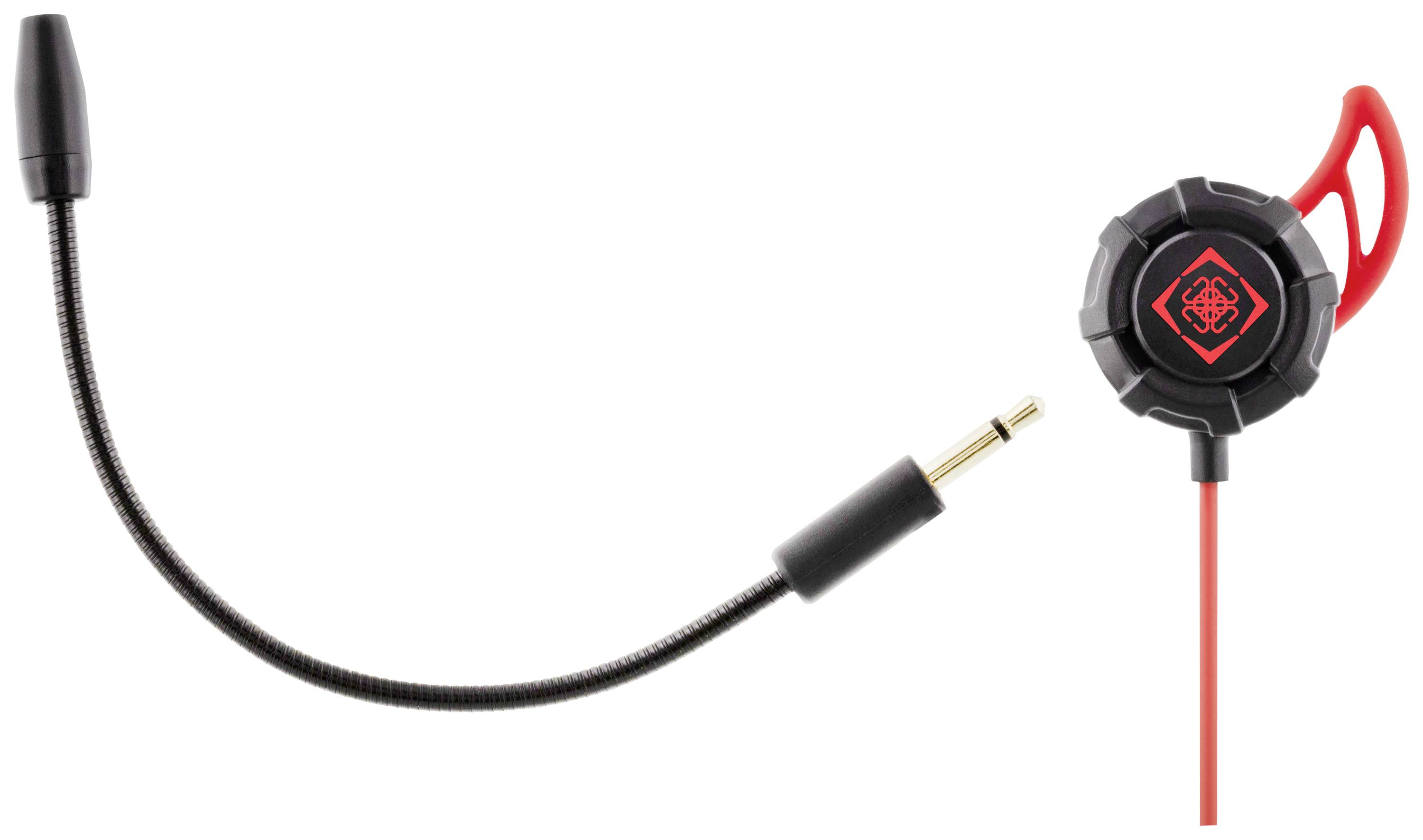 DELTACO GAMING GAM-076 Gaming In-ear headset Corded (1075100) Stereo Black, Red Headset-1