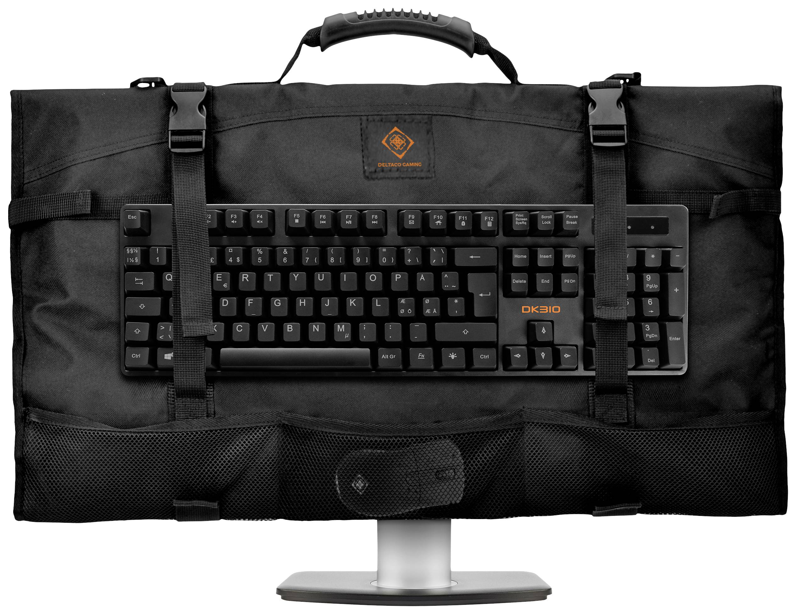 DELTACO GAMING PC screen bag GAM-122 Suitable for displays sized (range): 61,2 cm (24,1") - 68,6 cm (27") Black-1