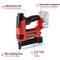 Battery-Powered Staple Gun in Red, Features: Adjustable Wheel for Penetration Depth, Magazine Opens with Button Press, Slim Stapling Nose.