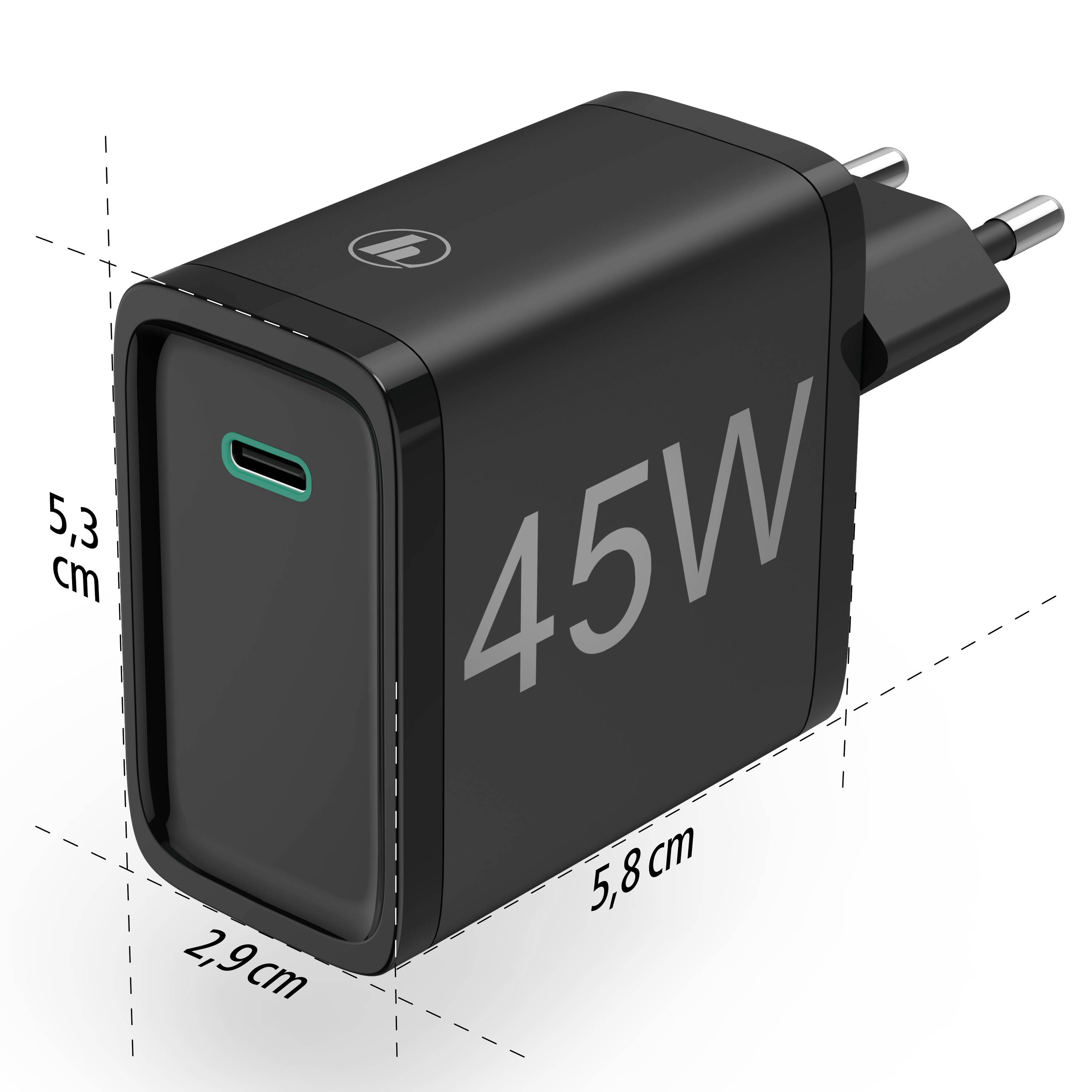 Hama USB charger 45 W USB-C® socket (Power Delivery) Black Indoors, Mains socket-4