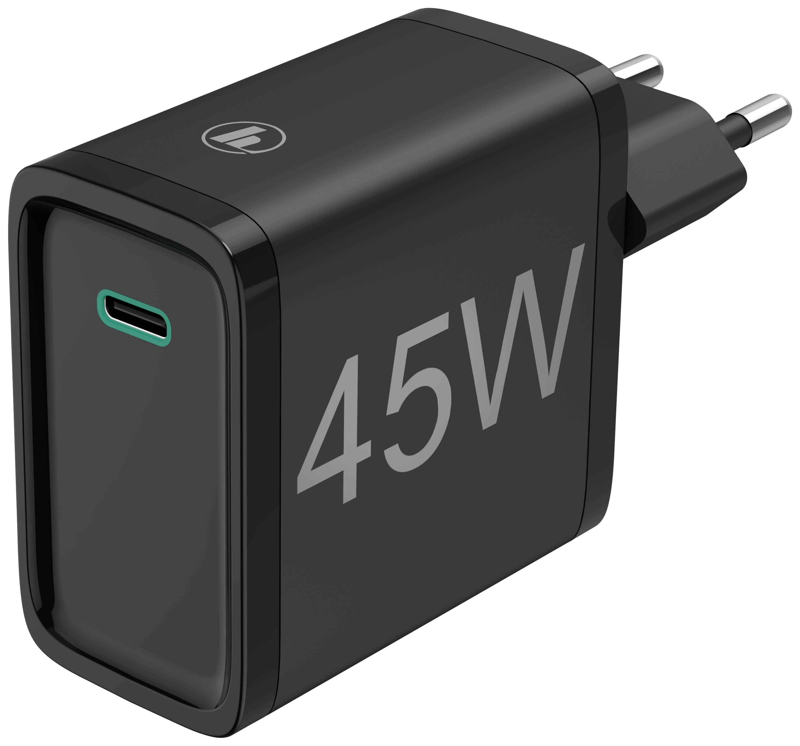 Hama USB charger 45 W USB-C® socket (Power Delivery) Black Indoors, Mains socket-0
