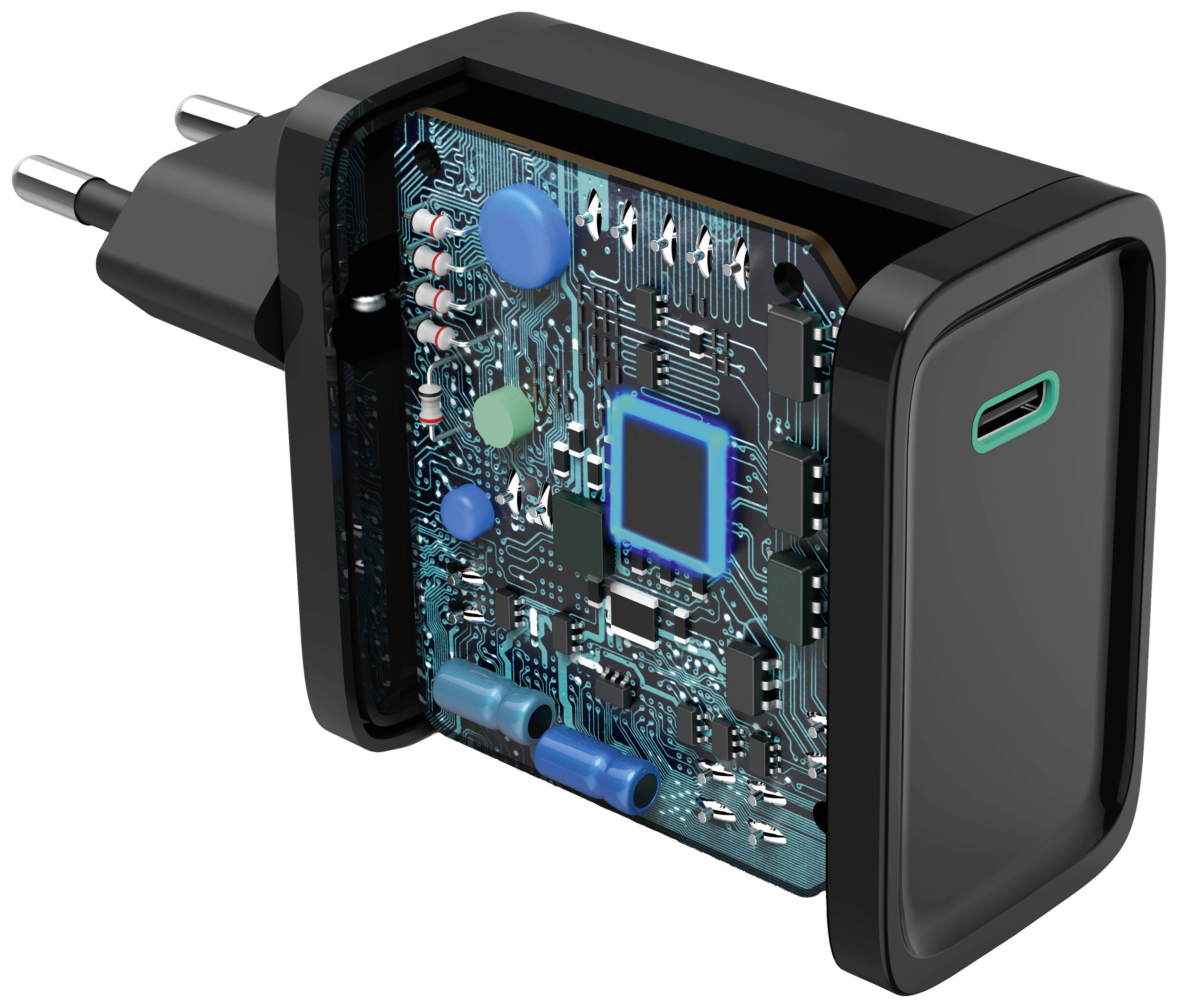 Hama USB charger 45 W USB-C® socket (Power Delivery) Black Indoors, Mains socket-1