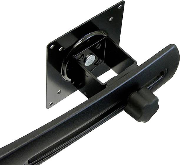 Mounting plate with adjustable arm and bracket. Primarily suitable for mounting monitors or TV devices.
