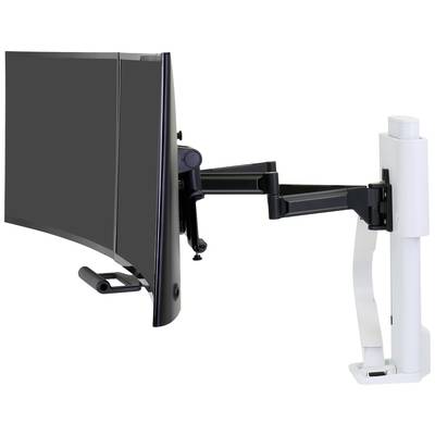 Ergotron TRACE™ 2x Monitor desk mount 53,3 cm (21") - 68,6 cm (27") White Rotatable, Height-adjustable, Tiltable, Swivel