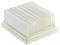 White rectangular pleated filter on a white base, commonly used in devices for air or liquid filtration.