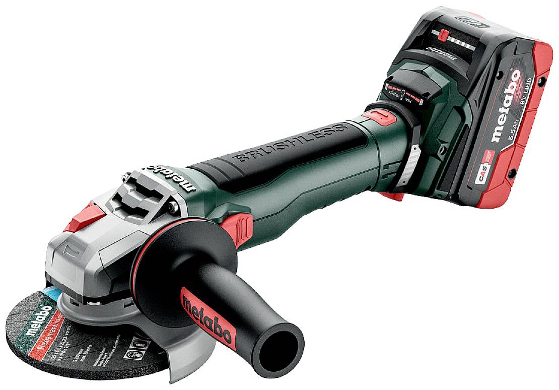Metabo WB 18 LT BL 11-125 613054660 Cordless angle grinder 125 mm 18 V 5.5 Ah
