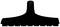 A black vacuum cleaner attachment with a wide nozzle.