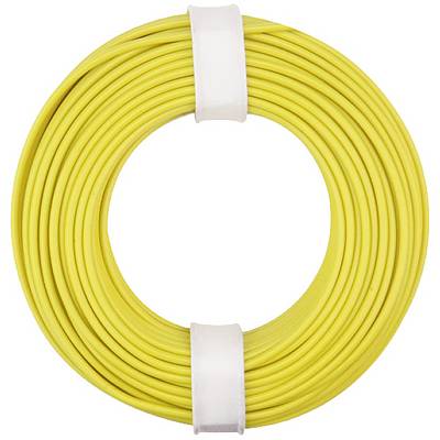 A large, coiled yellow hose with white mounting brackets at both ends.