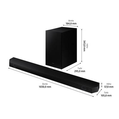 Samsung HW-Q64B Soundbar Black incl. cordless subwoofer, Bluetooth, USB-8