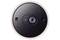 'Round smart home security camera with lens in the centre and two sensors on a dark background.'