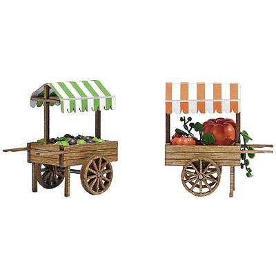 Image of Busch 1826 H0 market cart pumpkin & salad Assembly kit
