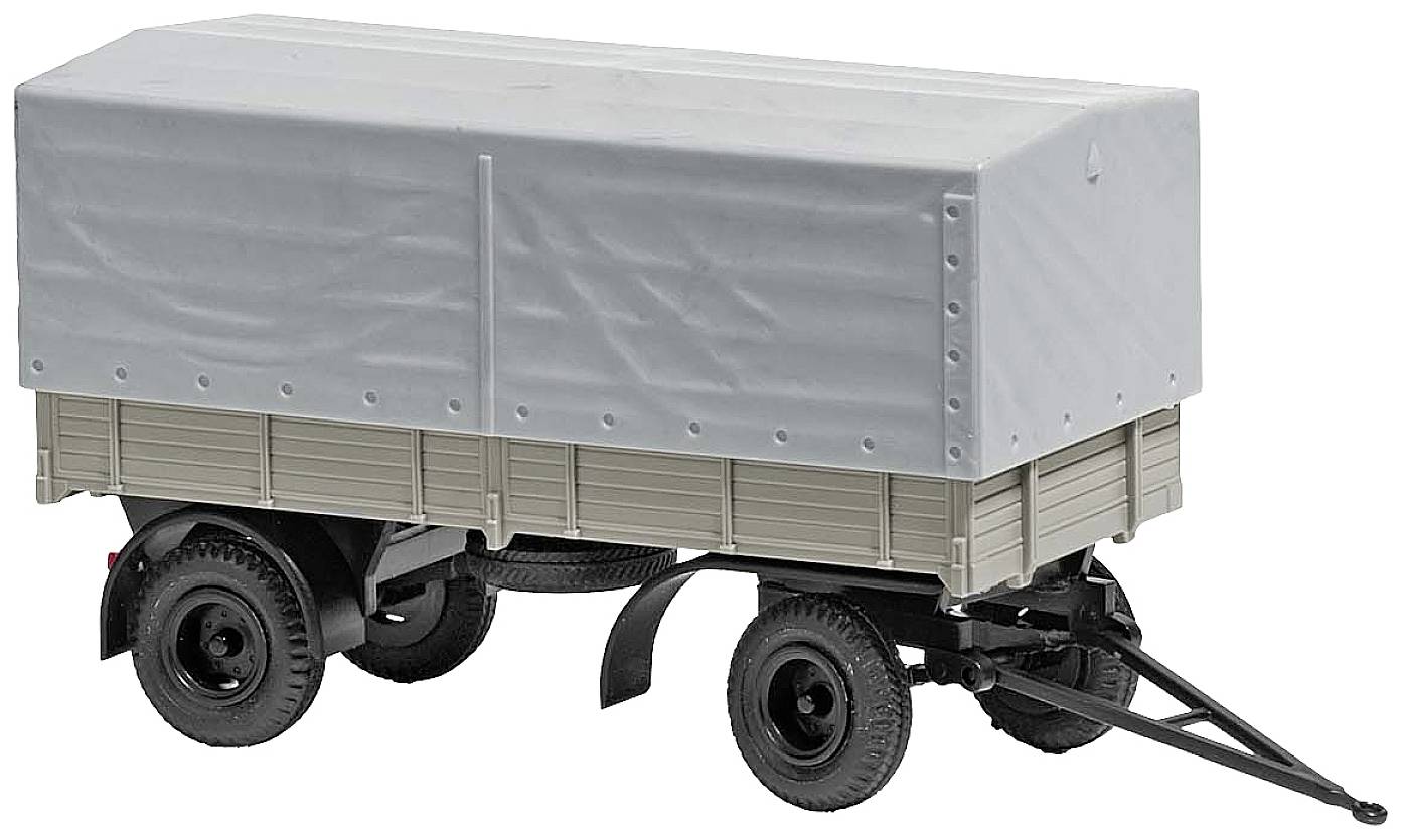 Image of Busch 53351 H0 Agricultural vehicle IFA HL 80 gray with tarpaulin