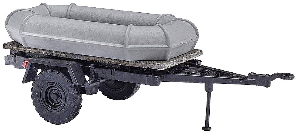 Image of Busch 53607 H0 Agricultural vehicle HL10.00 with rubber boat