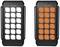 'Two black, robust hard drives from LogiLink with orange and white geometric patterns.'