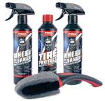 Rims and tire cleaning set 4-pcs at a bargain price