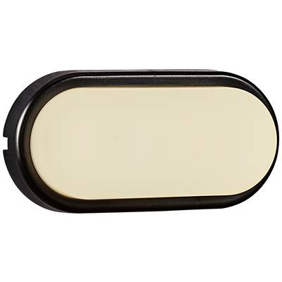 A black-edged oval switch with a cream-coloured surface.