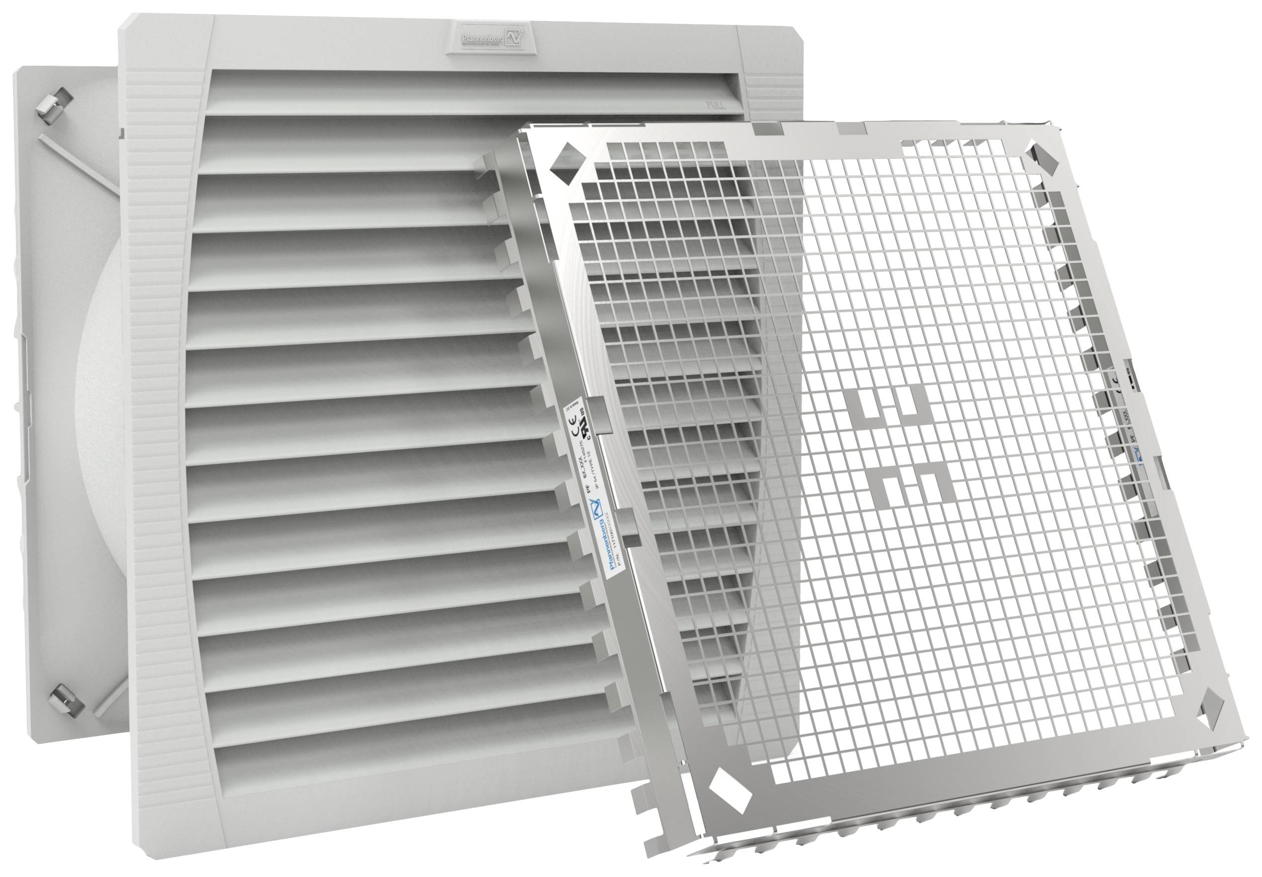 'Metal mesh in front of plastic ventilation grille; demonstrates protection against dirt or intrusion into ventilation systems.'