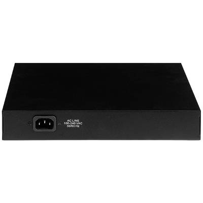 A black electrical device with a connection at the rear, labelled 'AC LINE 100-240 VAC 50/60 Hz'.