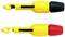 Two yellow measuring probes with black and red caps. The upper probe has a closed black cap, the lower one an open red cap.