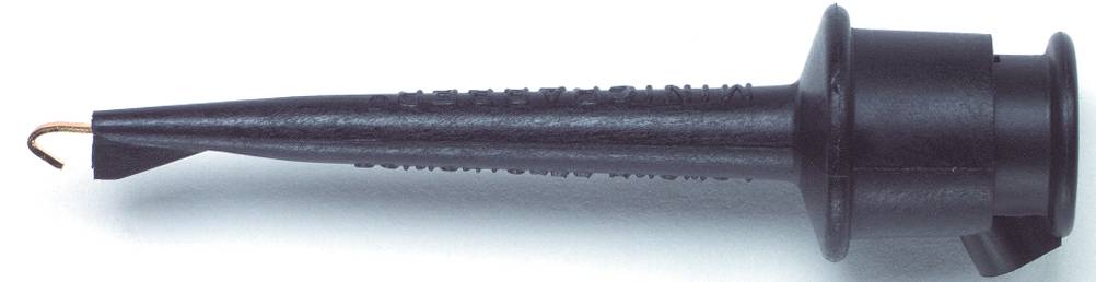 A black hook tool with a handle and curved end, used for removing or mounting seals or small components.