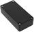 Black, rectangular plastic enclosure with four screws at the corners, suitable for electronic components.