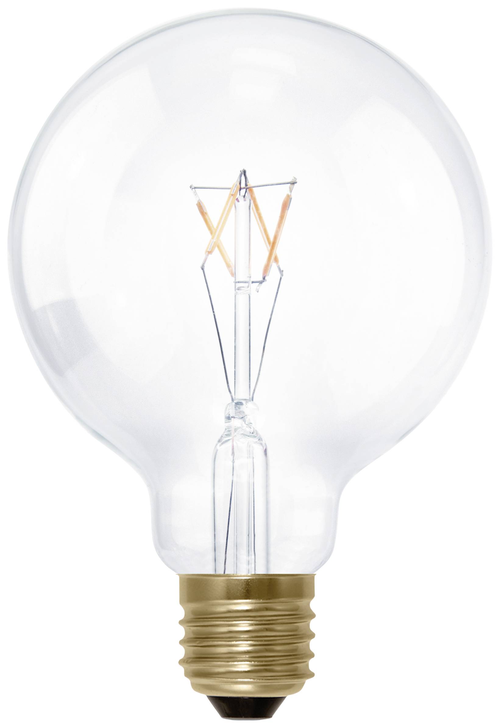 Segula 55282 LED (monochrome) EEC F (A - G) E-27 Globe shape 3 W = 26 W Warm white (Ø x L) 95 mm x 140 mm 1 pc(s)-0