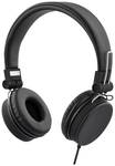 STREETZ HL-W200 On-ear headset Corded (1075100) Stereo Black Foldable, Remote control, Headset