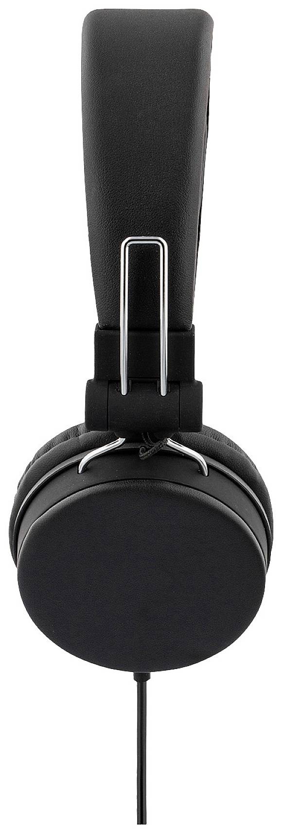 STREETZ HL-W200 On-ear headset Corded (1075100) Stereo Black Foldable, Remote control, Headset-1