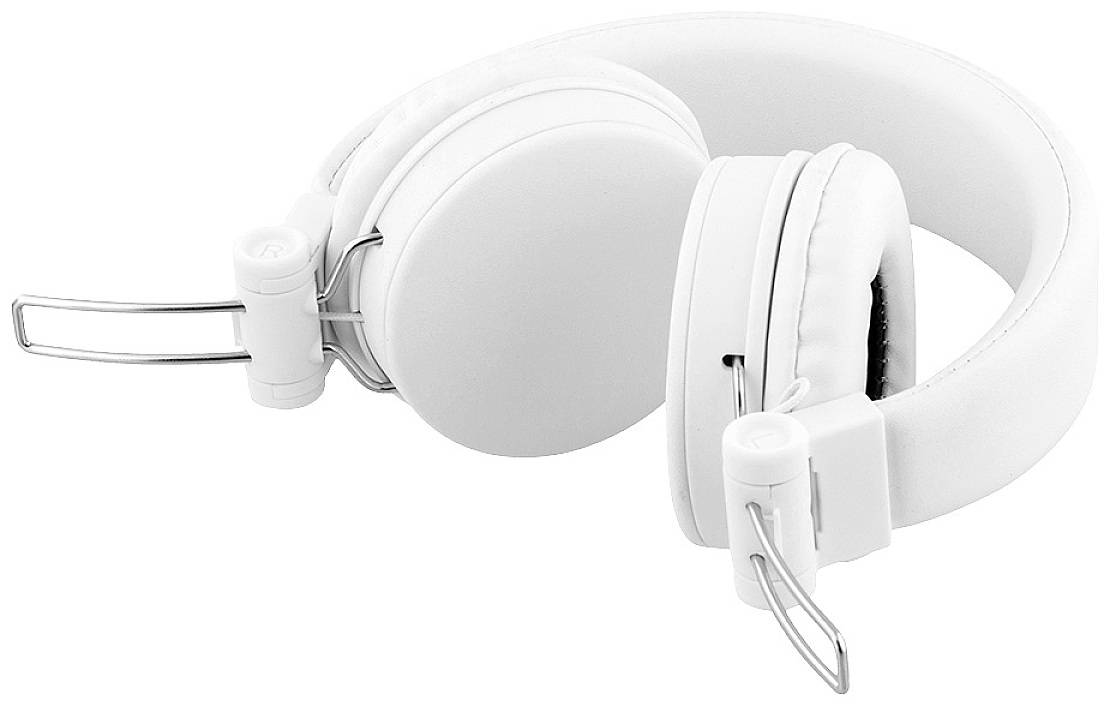 STREETZ HL-W203 On-ear headset Corded (1075100) Stereo White Foldable, Remote control, Headset-2