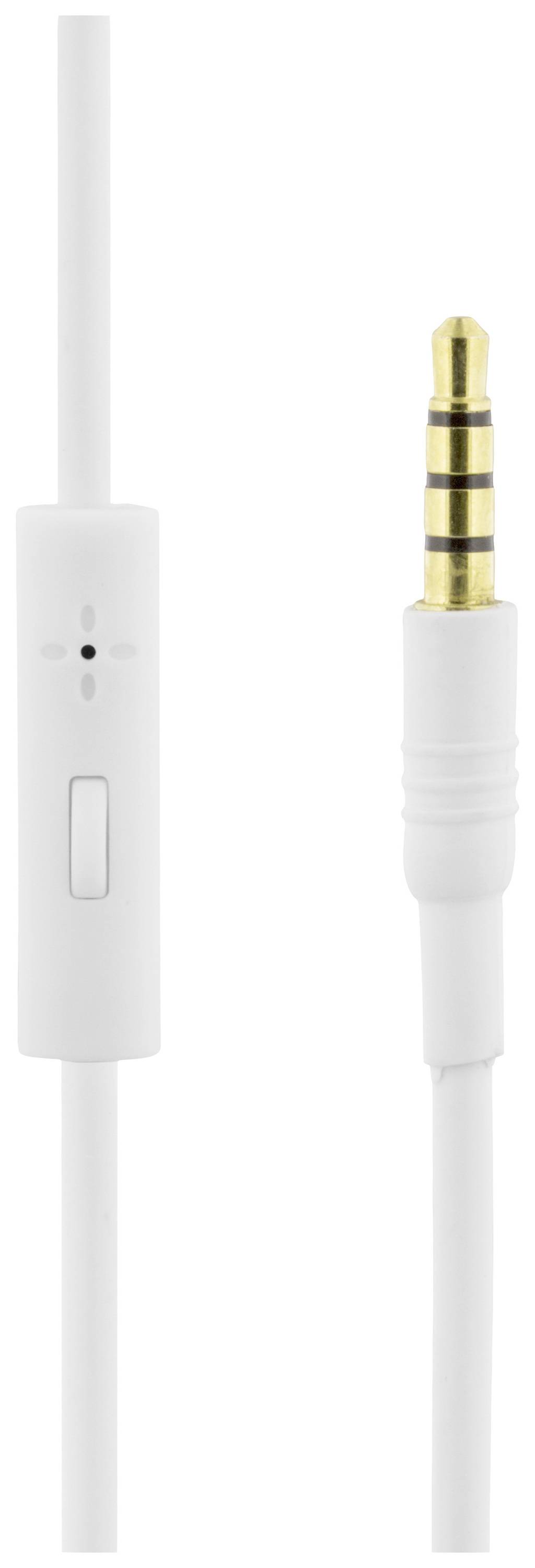 STREETZ HL-W203 On-ear headset Corded (1075100) Stereo White Foldable, Remote control, Headset-3