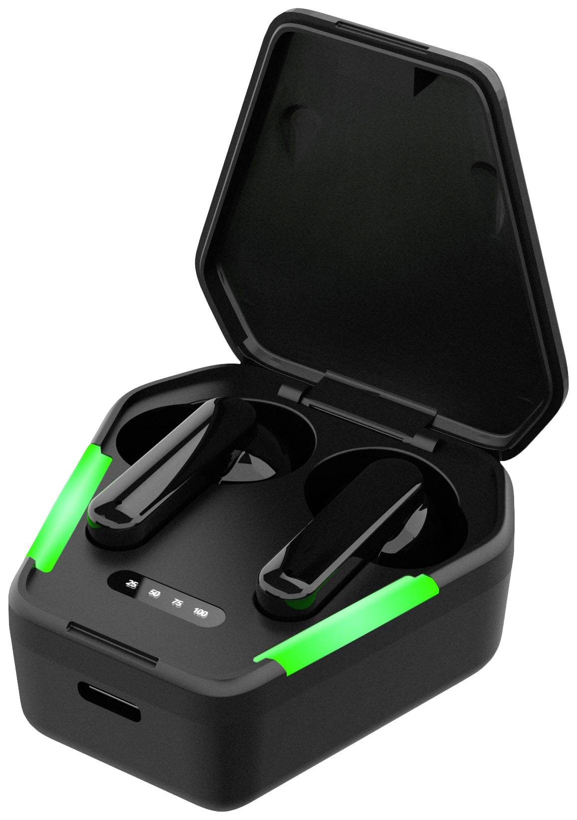 STREETZ TWS-115 Gaming In-ear headset Bluetooth® (1075101) Stereo Black Battery indicator, Headset, Volume control, Touc-6