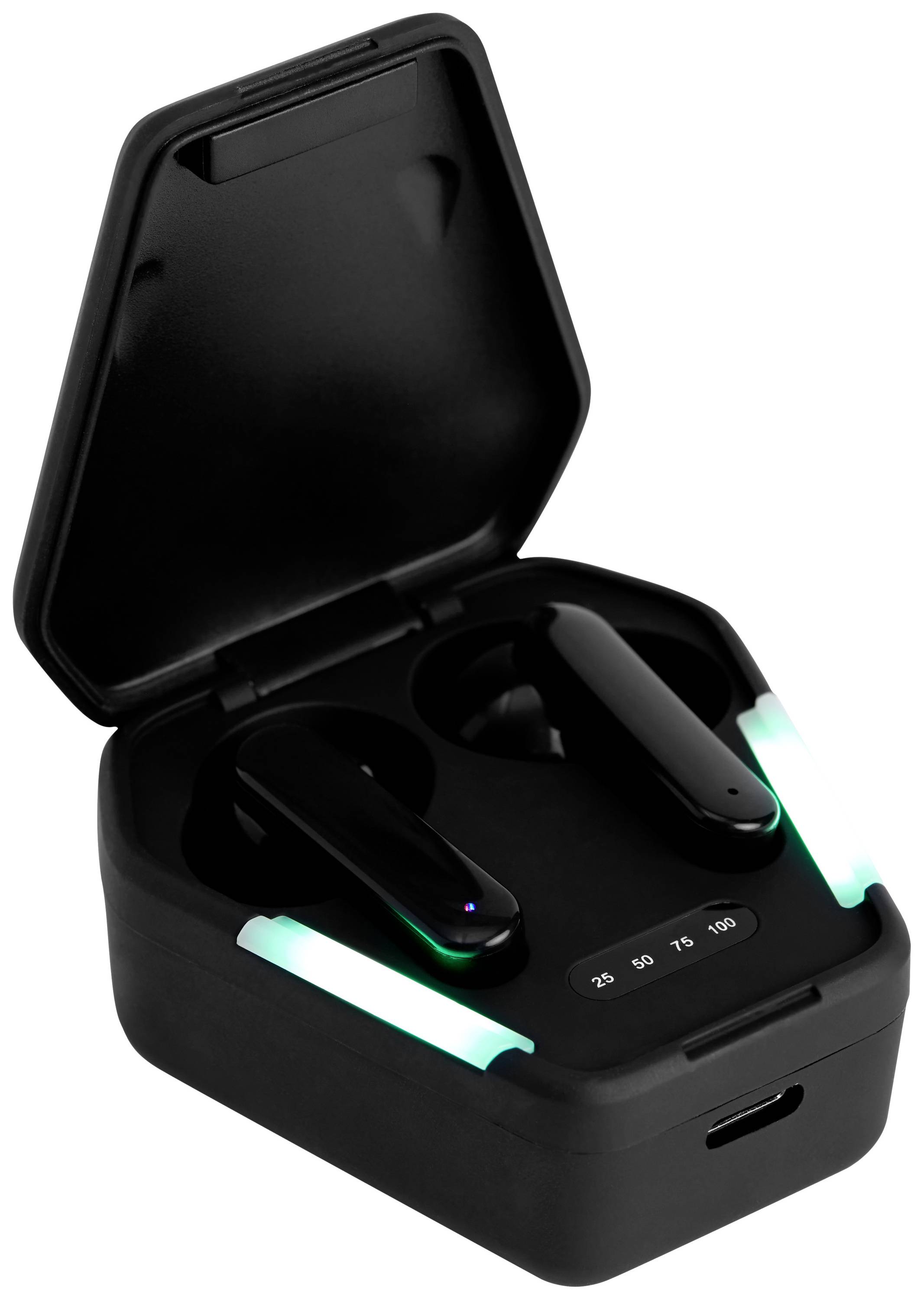 STREETZ TWS-115 Gaming In-ear headset Bluetooth® (1075101) Stereo Black Battery indicator, Headset, Volume control, Touc-11