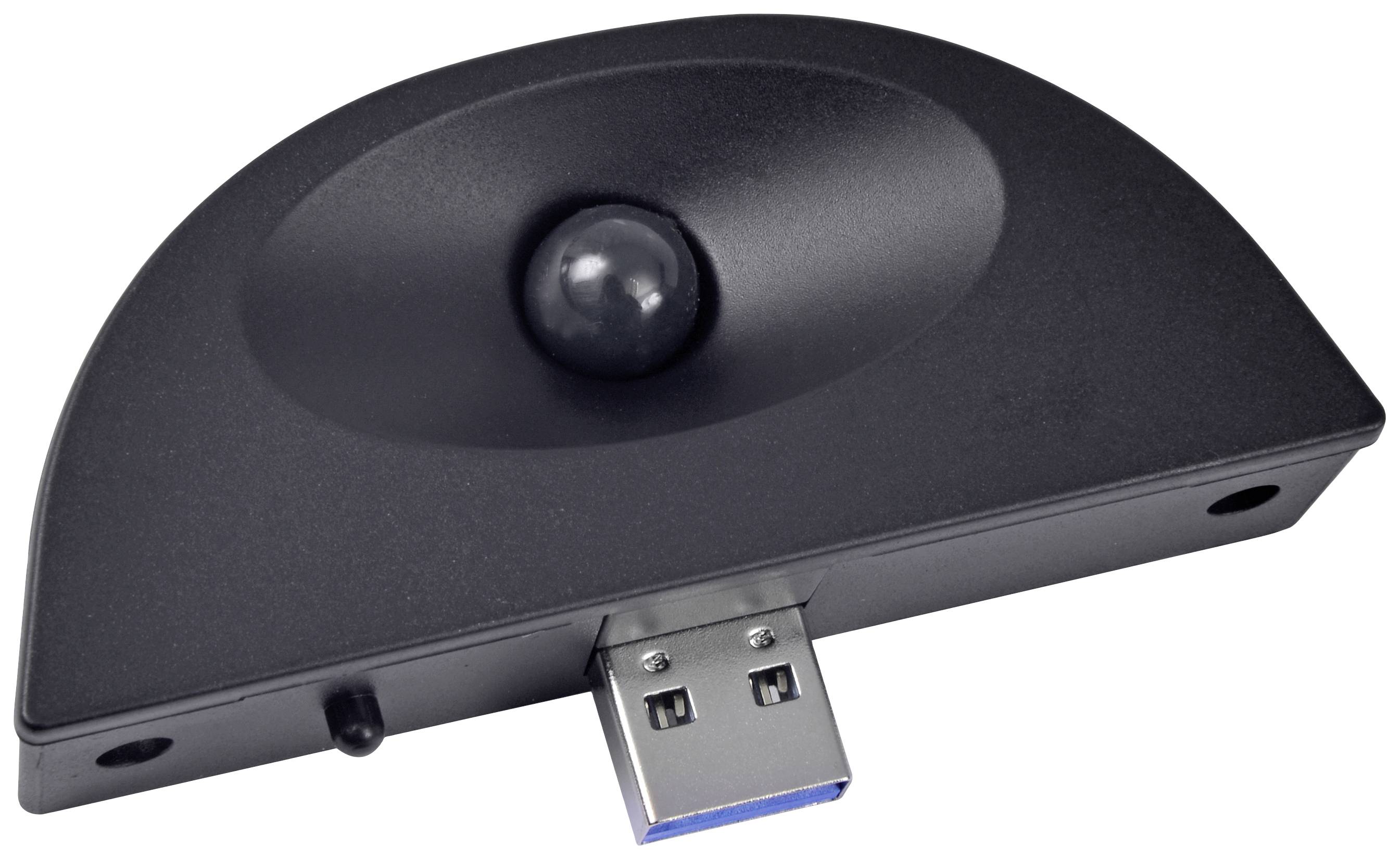 A black USB 3.0 right-angle adapter with a hemispherical top surface and blue connection interface.