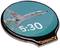 Round clock with an aeroplane image on the dial, showing '5:30'.