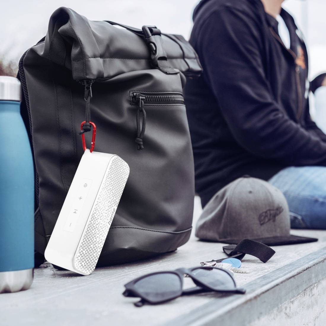 Hama PowerBrick 2.0 Bluetooth speaker Aux, Handsfree, incl. bracket, spray-proof, portable White-5