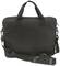 A black laptop bag with carry handles and a detachable shoulder strap, suitable for transporting laptops or documents.