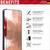 Image of a display protective glass with a red background. Key points:<br>- Scratch-resistant<br>- Easy installation<br>- Highly transparent film<br>- Protective film<br>- Perfect fit