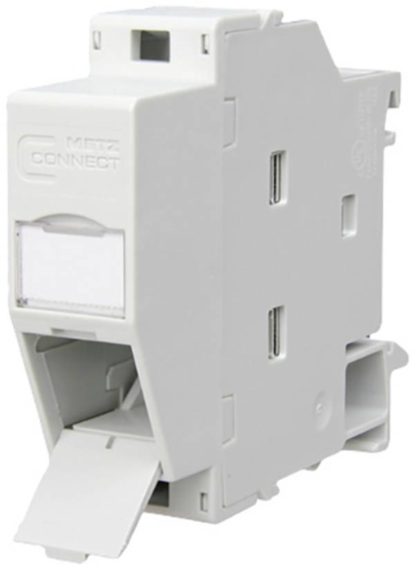 Metz Connect 1309428103-E Network outlet DIN rail Unequipped Light grey