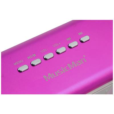 Buy Mini speaker Music Man MA Display pink Aux, FM radio, SD, portable, USB  Pink (metallic) | Conrad Electronic | Lautsprecher