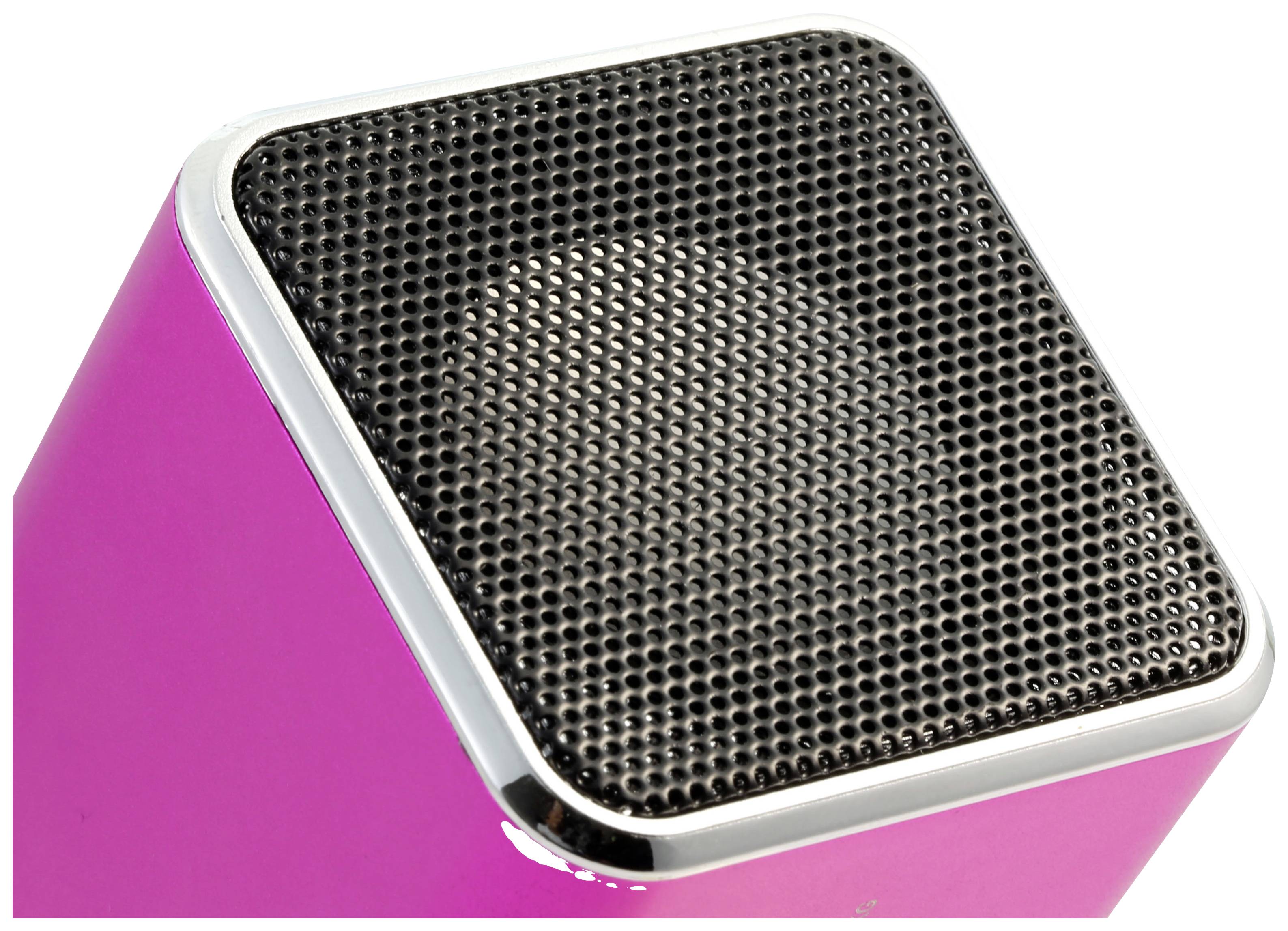 Mini speaker Music Man MA Display pink Aux, FM radio, SD, portable, USB Pink (metallic)-4