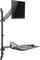 LCD Monitor Mount with Keyboard Tray, Wall-Mounted. Adjustable for Ergonomic Working While Standing or Sitting.