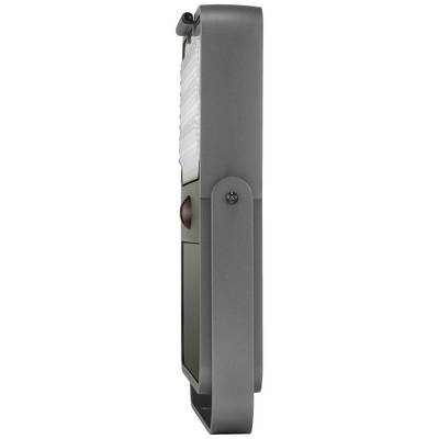 Side view of a modern, grey LED lamp with a mount, suitable for task lighting.