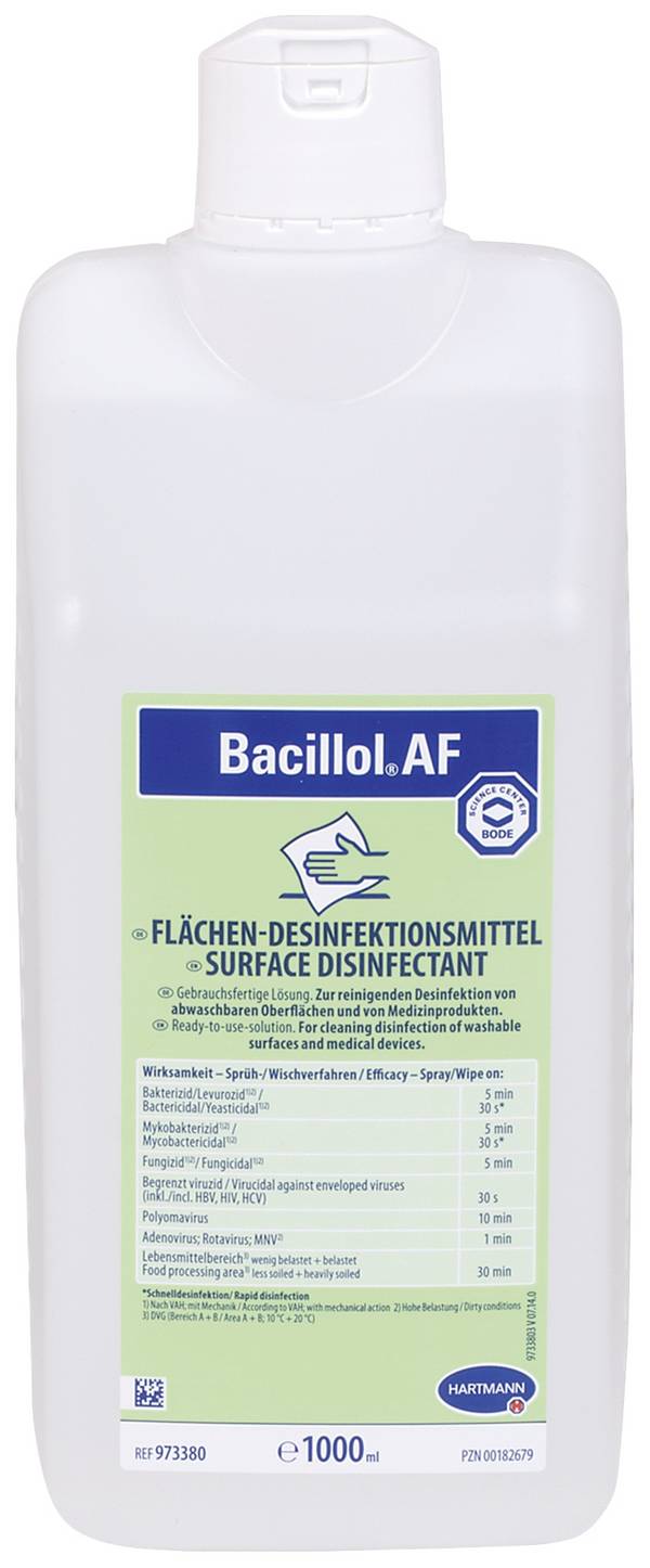 Bacillol Bacillol AF Nachfüllflasche 1000 ml 1012200 Sanitizer 1000 ml 1000 ml
