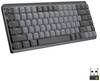 Logitech MX Mechanical Mini (Tacticle Quiet) Bluetooth®, Radio Keyboard German, QWERTZ Graphite Detachable cable, Backlit, Rechargeable