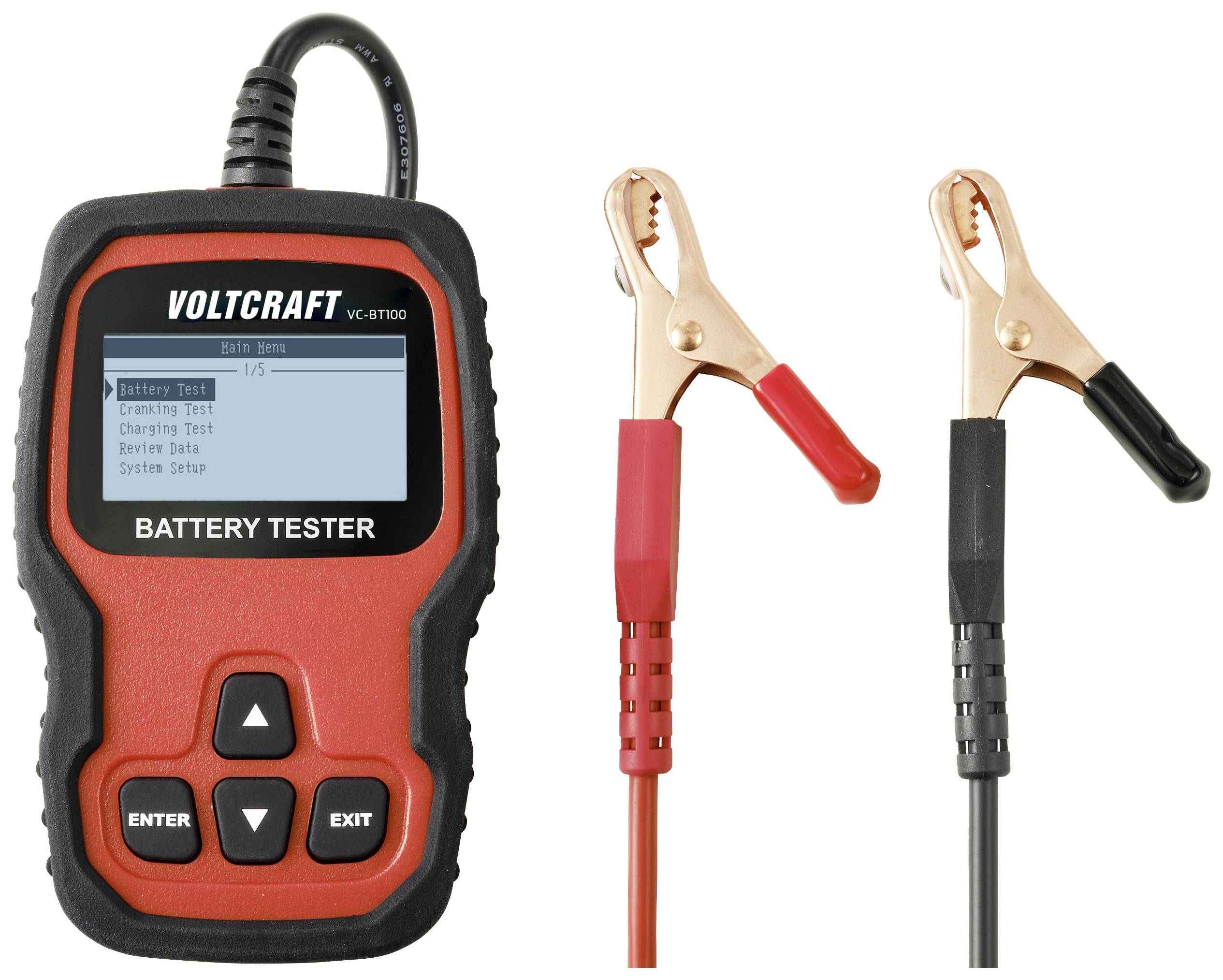 VOLTCRAFT VC-BT100 Car battery tester 12 V, 24 V 79 mm x 28 mm x 128 mm