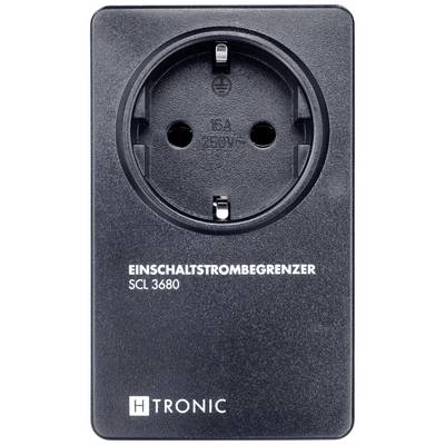 Overcurrent Limiter Socket with inscription 'Inrush Current Limiter SCL 3680', suitable for 16A and 250V, brand H-Tronic.